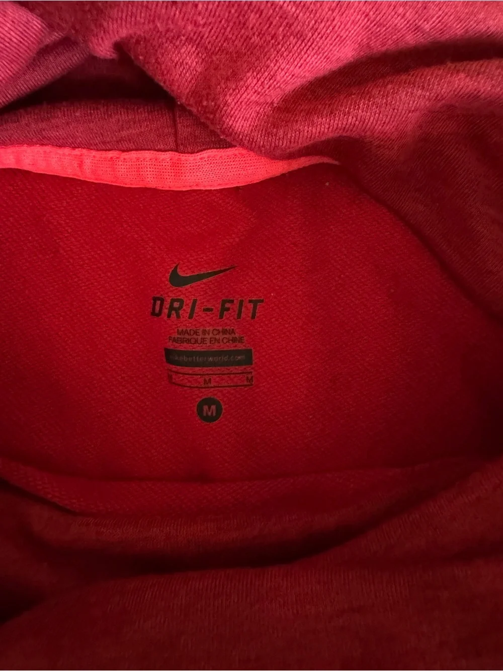 Nike Red Cowl Neck Pullover Sweatshirt Size Medium